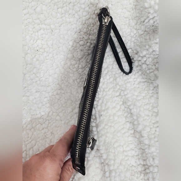 Large Coach Patent Leather and Leather Wristlet Wallet - Picture 8 of 12